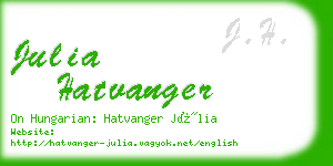 julia hatvanger business card